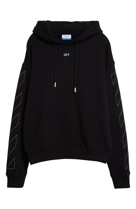 Black Hoodie with Stitch Arrow Design main image 0