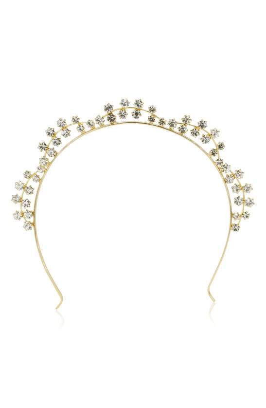 Brides And Hairpins Sydney Crystal Crown In Gold