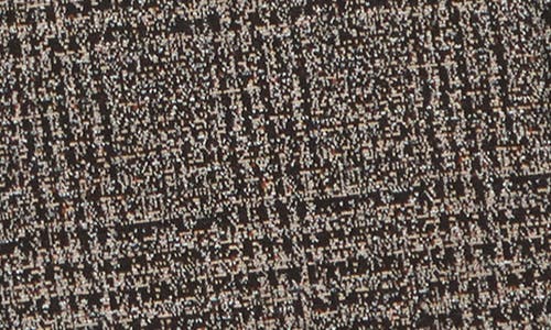 Shop Democracy Roll Tab Sleeve Knit Blazer In Black Khaki Multi