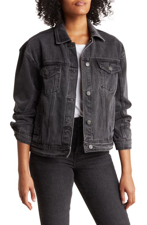 Shop Walter Baker Shawna Denim Jacket In Black Wash