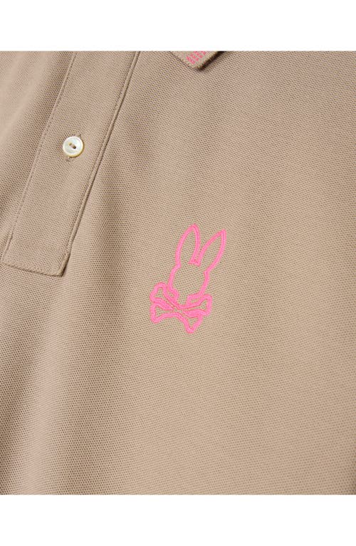 Shop Psycho Bunny Stanwood Pima Cotton Piqué Polo In Stone