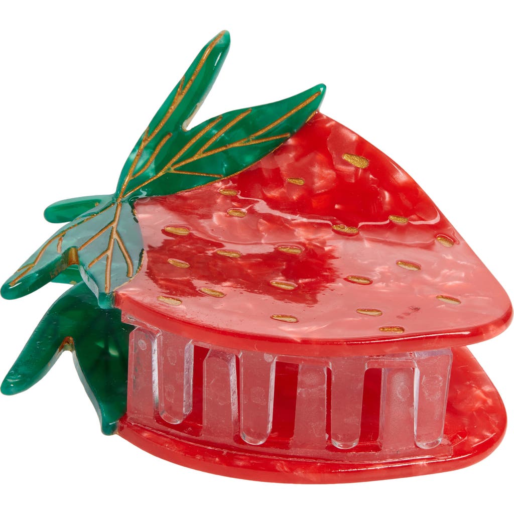 Solar Eclipse Strawberry Claw Hair Clip In Red