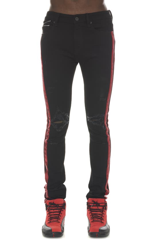 Cult Of Individuality Punk Super Skinny Jeans In Black