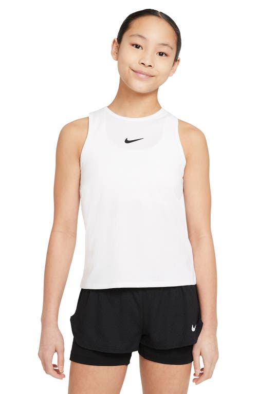 Shop Nike Kids' Dri-fit Victory Tank In White/white/black