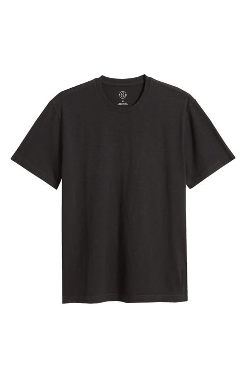 Treasure & Bond Lived In Slub Jersey Crewneck T-shirt In Black Caviar