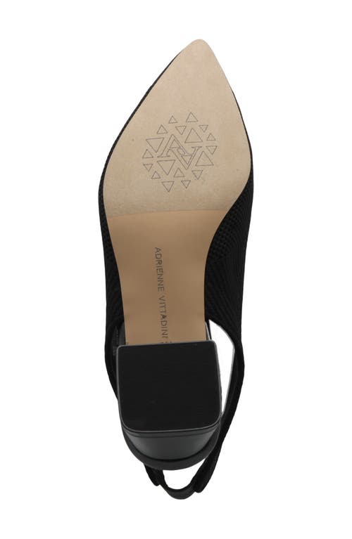 Adrienne Vittadini Vocal Slingback Pump In Black Knit
