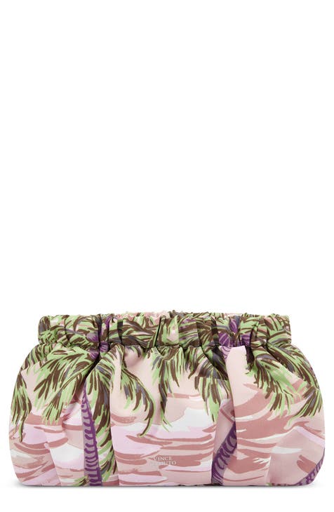 Nordstrom Sandra Leather Clutch Purple