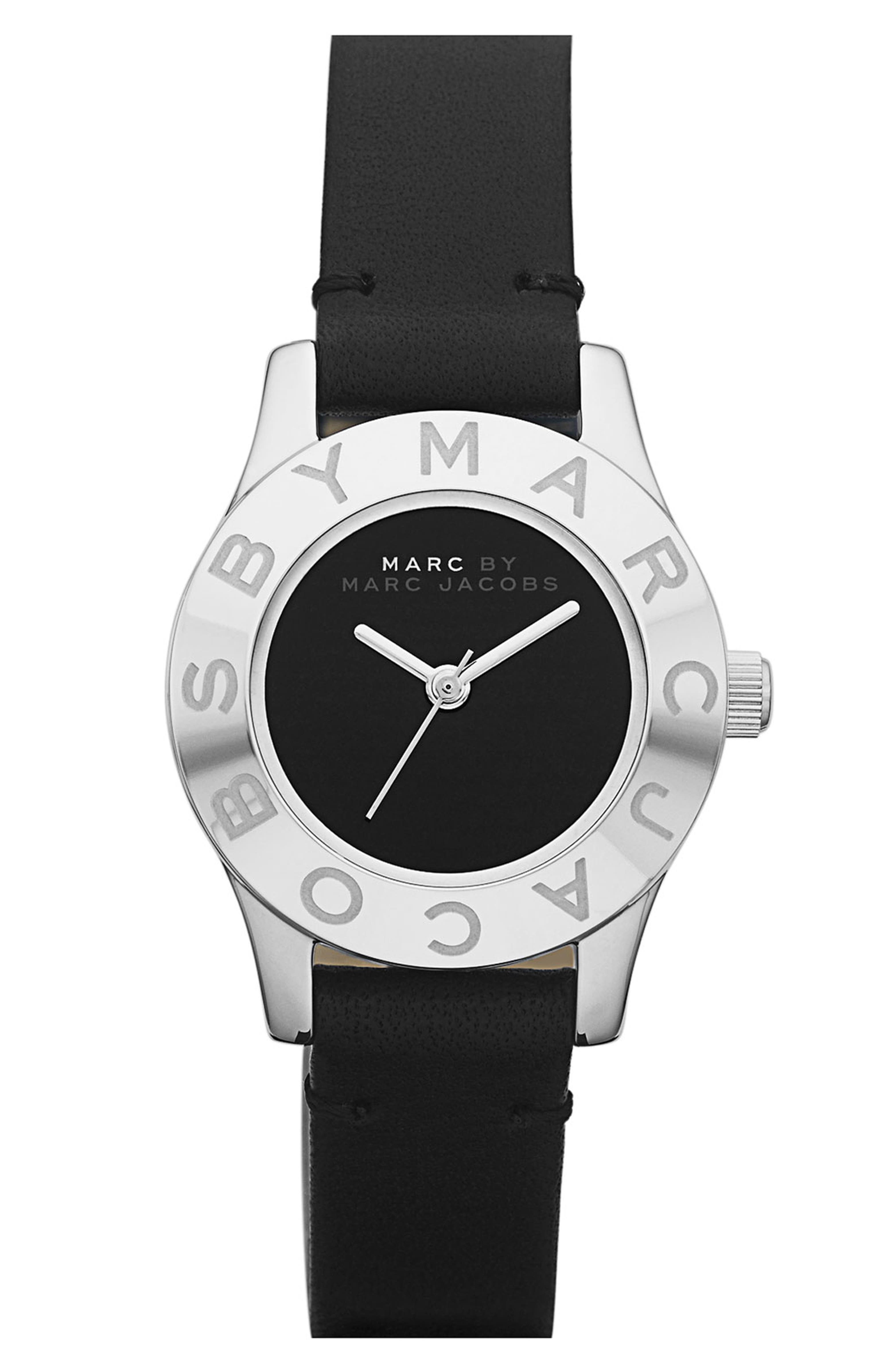 MARC BY MARC JACOBS 'Blade' Round Leather Strap Watch | Nordstrom