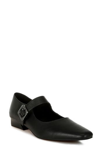 Rag & Co Vernis Mary Jane Flat In Black
