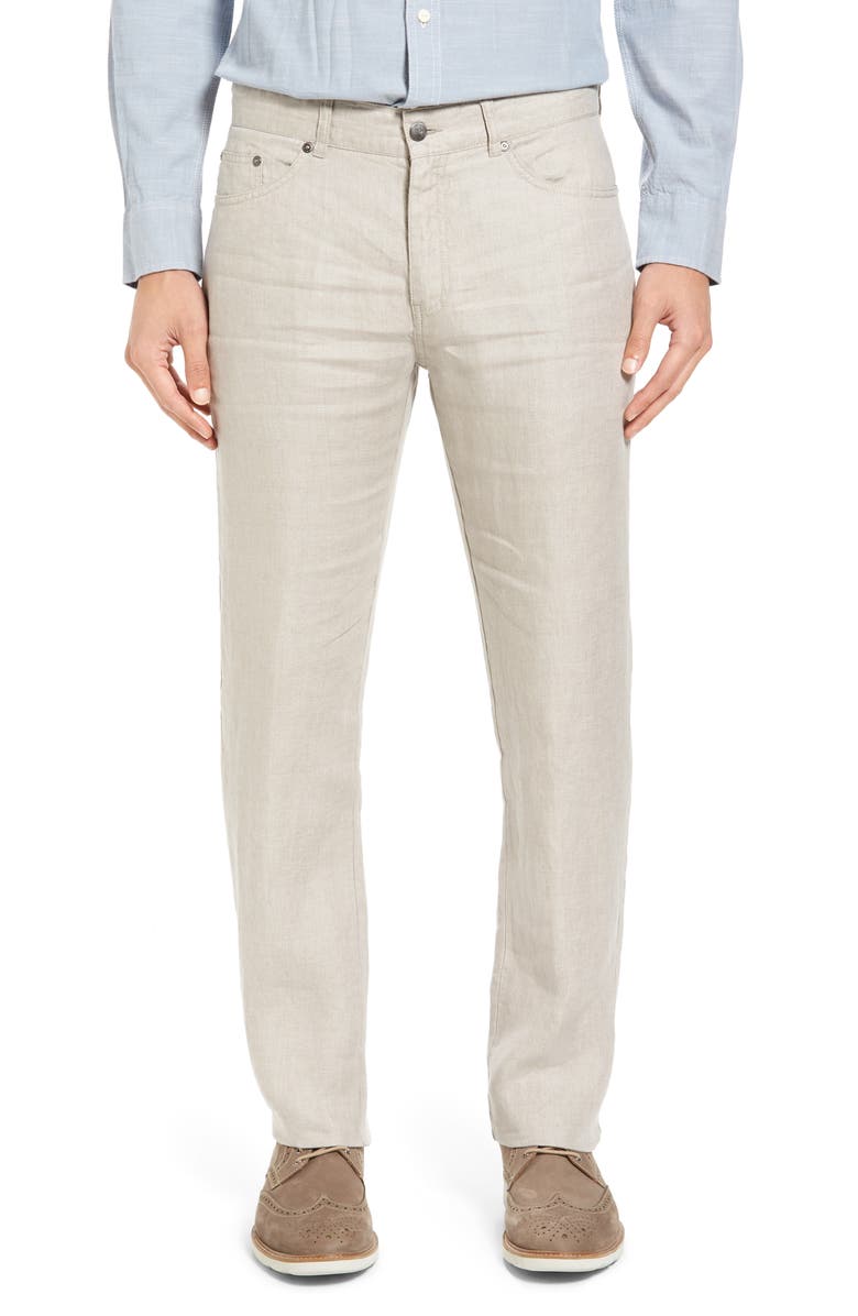 Peter Millar Five Pocket Linen Pants | Nordstrom