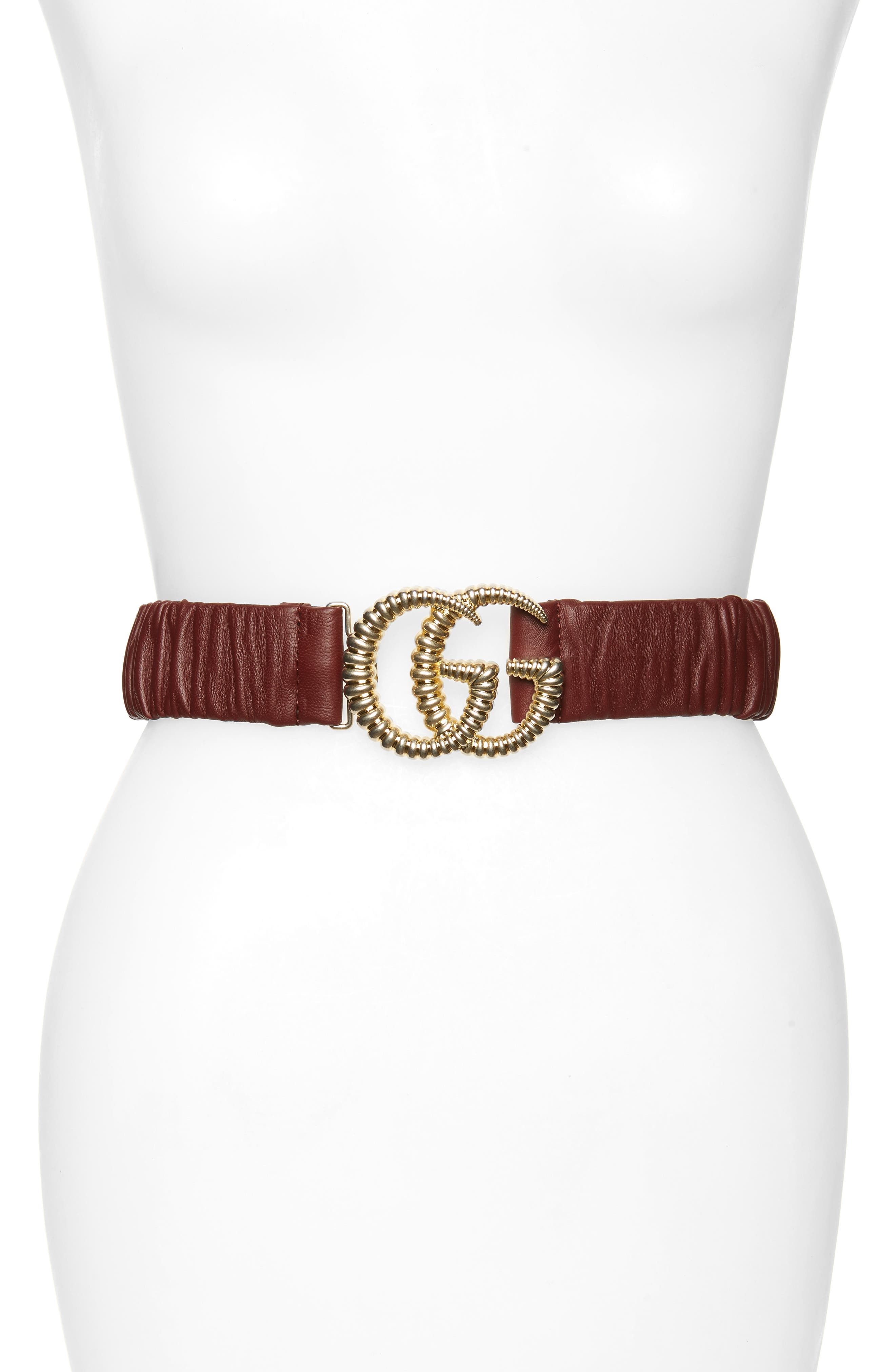 Gucci DoubleG Buckle Stretch Leather Belt Nordstrom