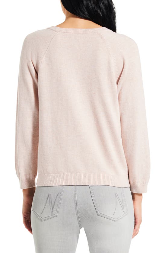 Nic + Zoe Nic+zoe Here & There Cotton Blend Sweater In Shell