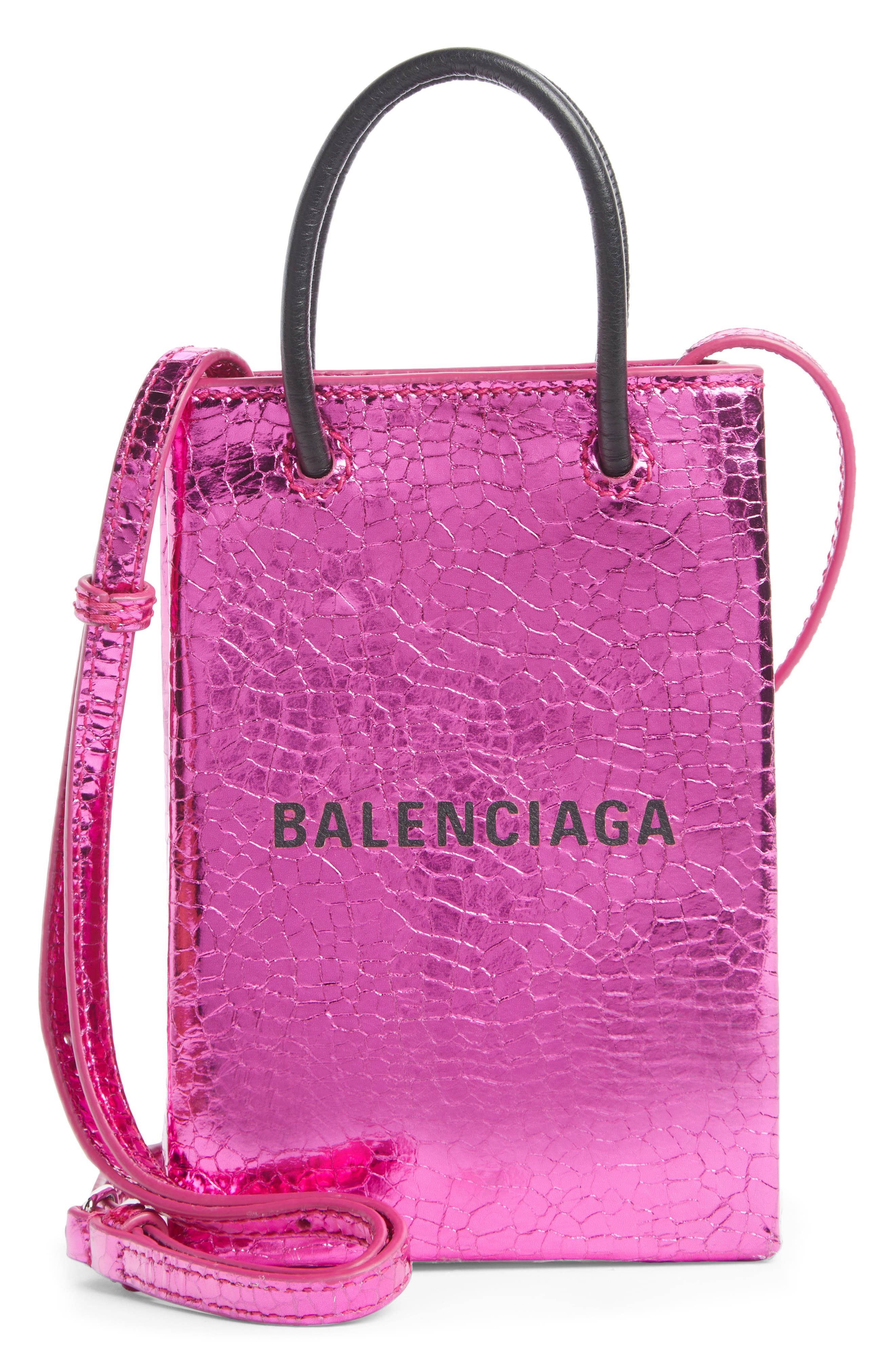 balenciaga phone bag pink