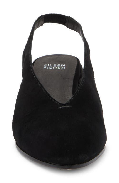 Eileen Fisher Gals Womens Block Heel Suede Slingback Heels In Black