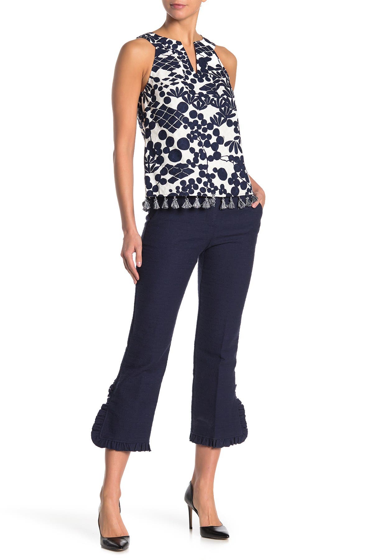 plus size ruffle pants