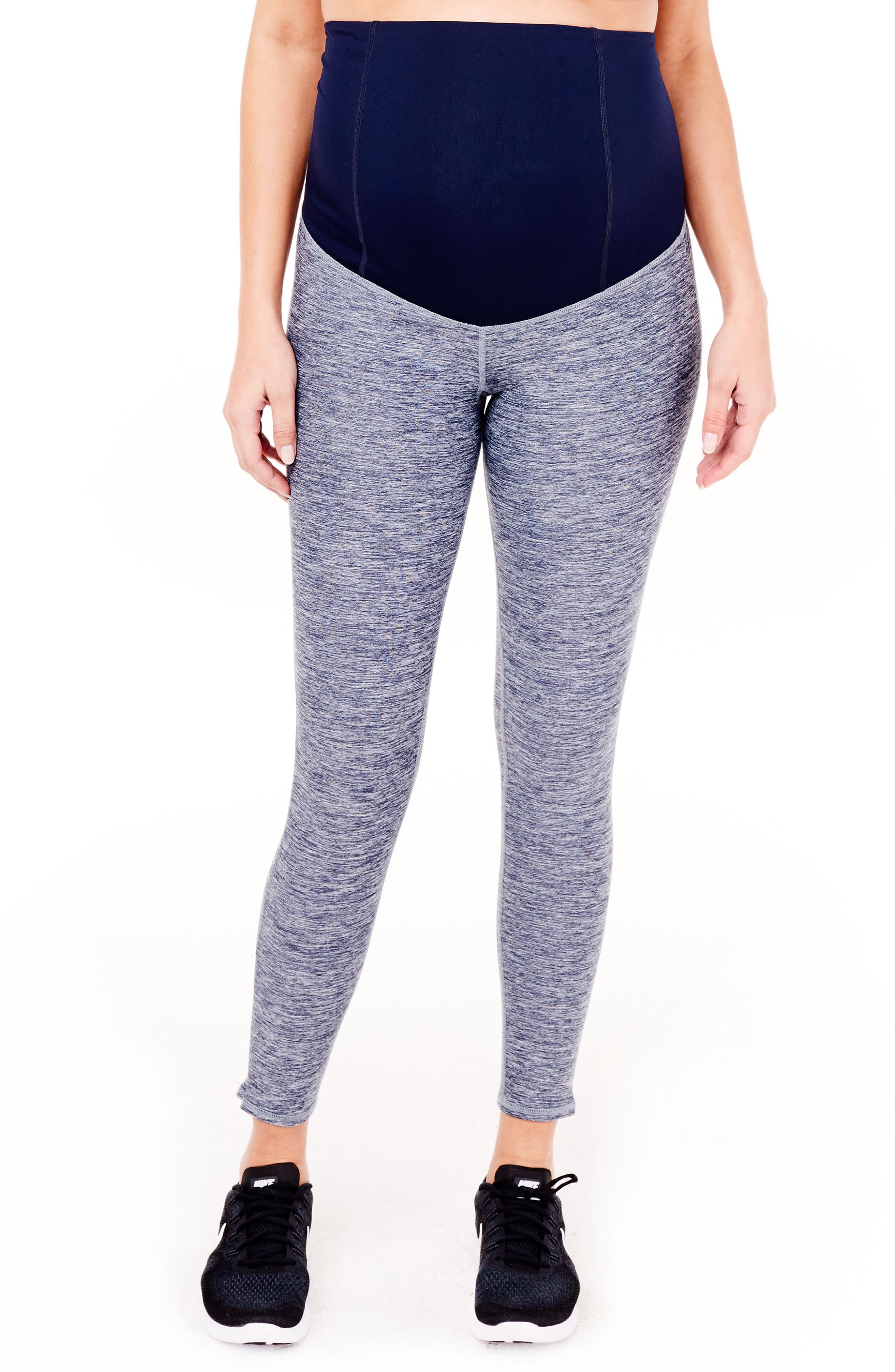 'Active' Maternity Leggings with Crossover Panel, Main, color, 417
