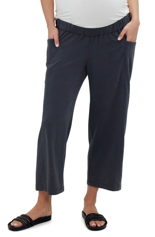 Ingrid & Isabel® Easy Wide Leg Knit Maternity Pants in Asphalt at Nordstrom,  X-Large