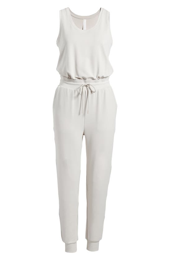 Shop Zella Lift Off Jumpsuit In Grey Moonbeam