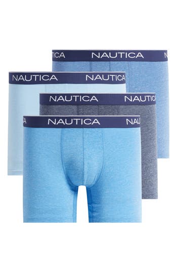 Nautica Assorted 4-pack Heather Boxer Briefs In Blue
