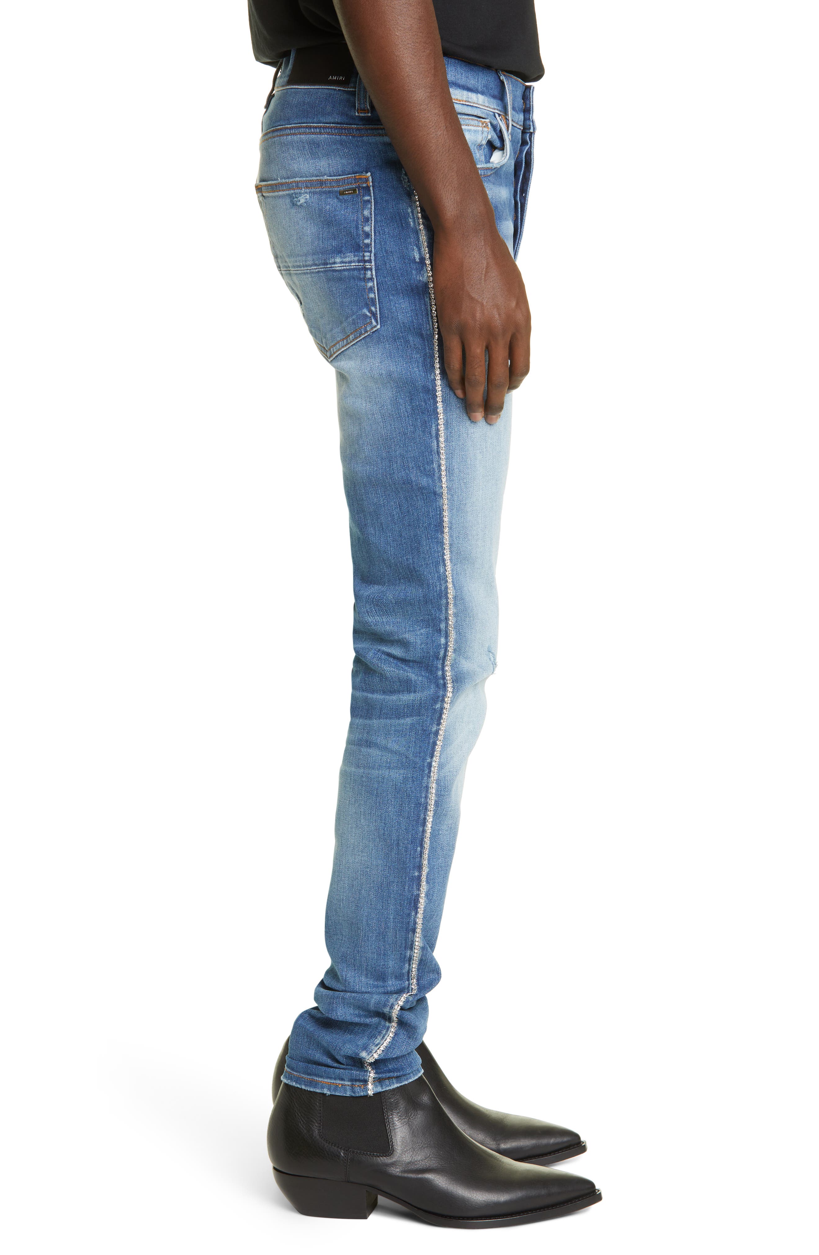 amiri jeans crystal