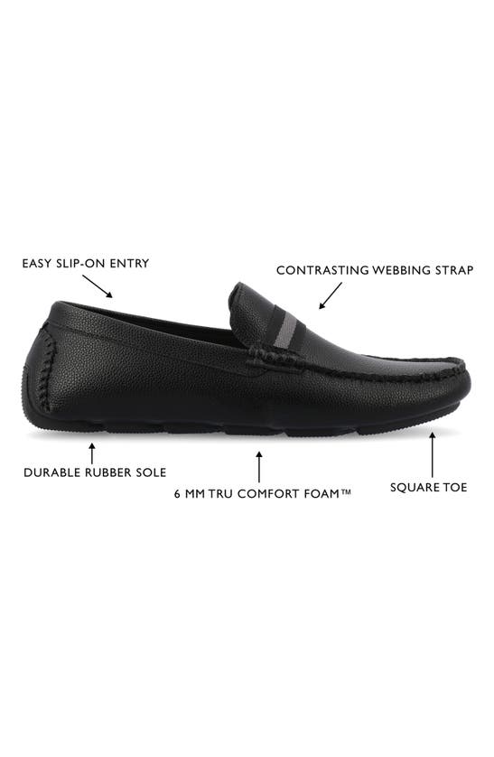 Vance Co. Griffin Tru Comfort Slip-on Driver In Black
