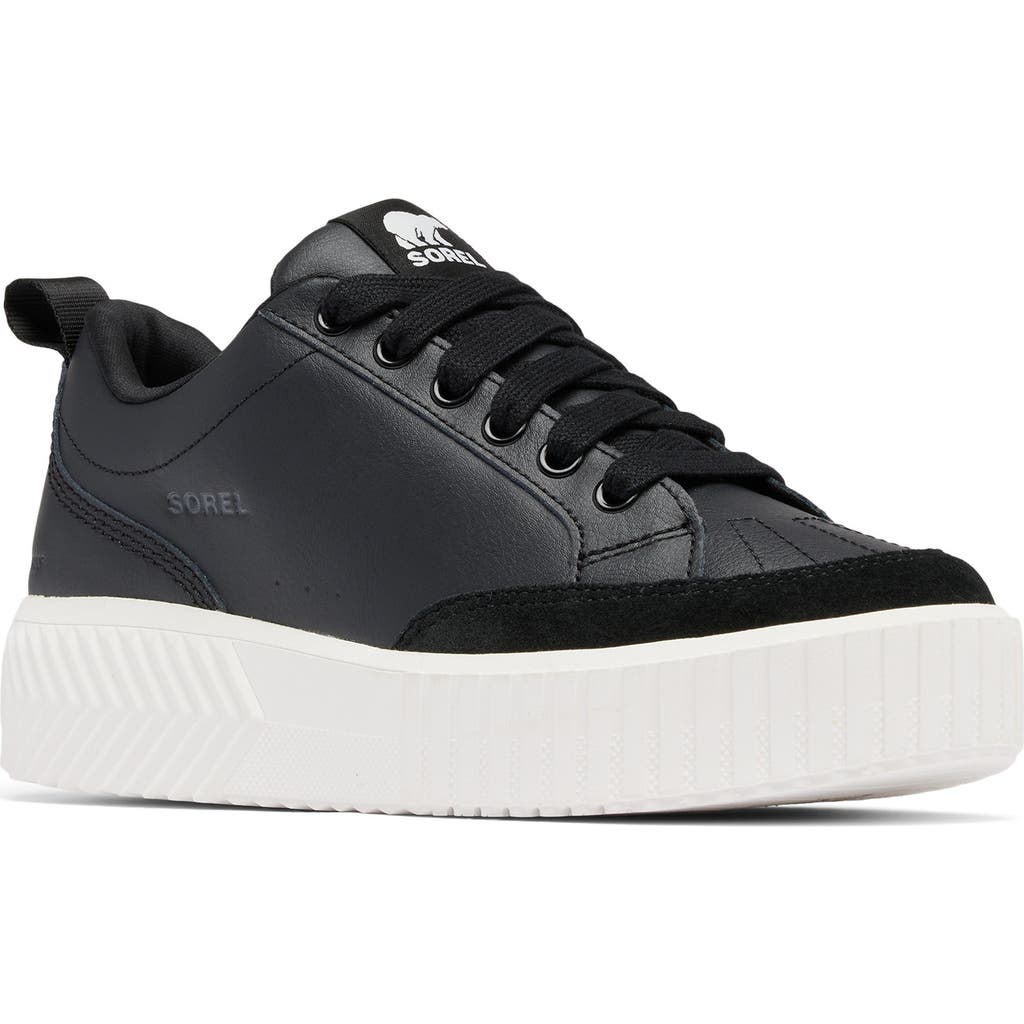 Sorel Ona Ave Waterproof Low Top Sneaker In Black/sea Salt