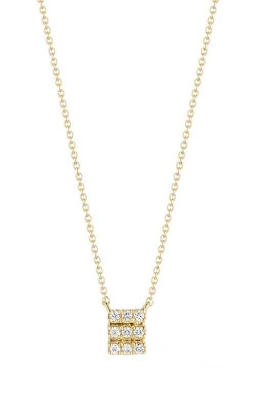 Dana Rebecca Designs Mini Diamond Triple Row Pendant Necklace in Yellow Gold at Nordstrom