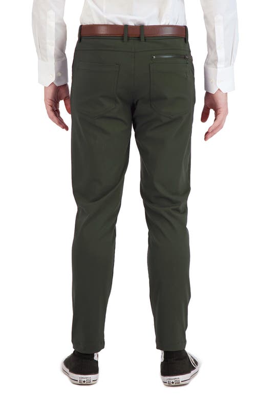 Shop Levinas All Day Everyday Stretch Tech Chino Pants In Olive