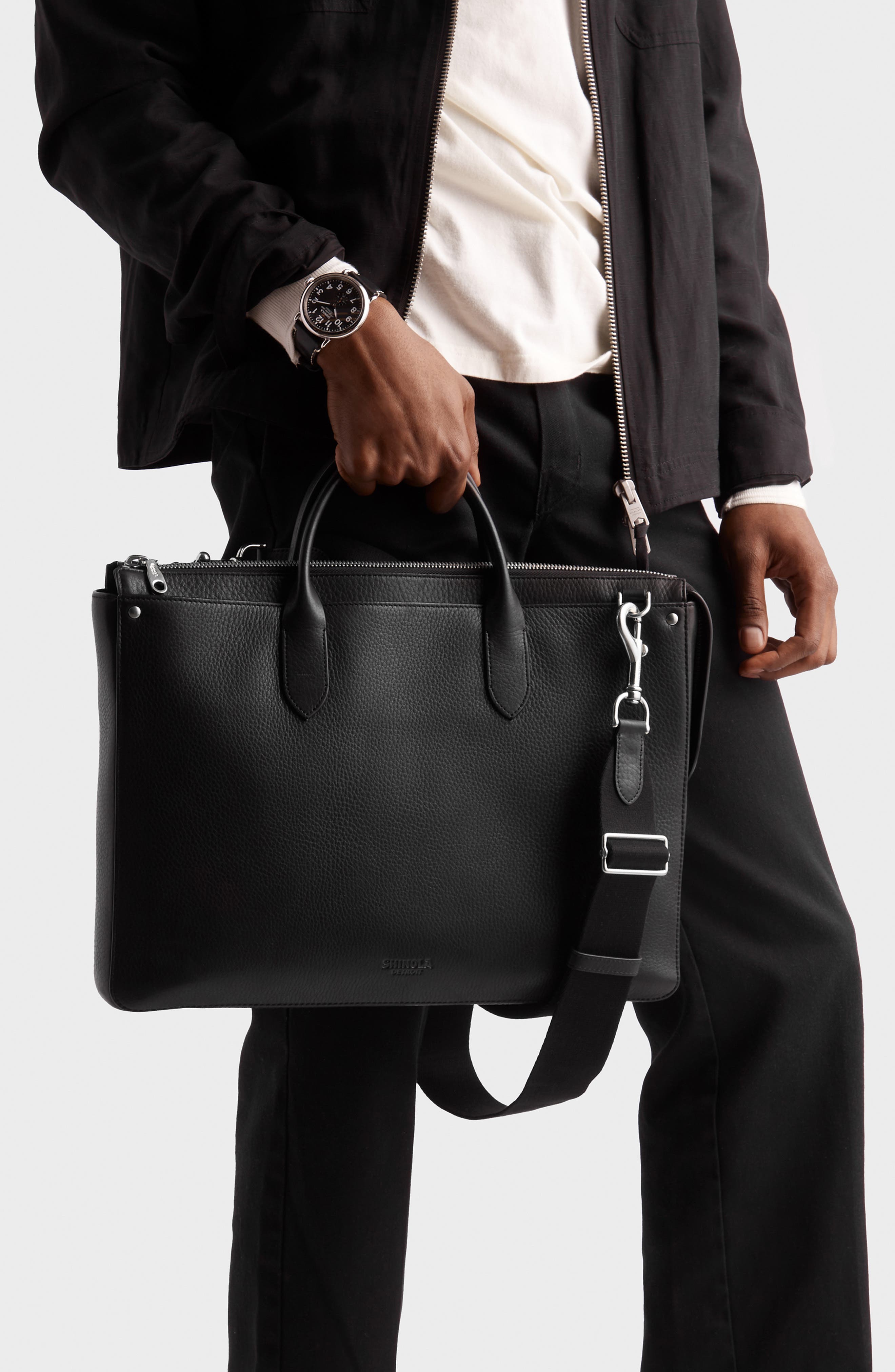 Shinola The Slim Traveler Leather Briefcase Nordstrom