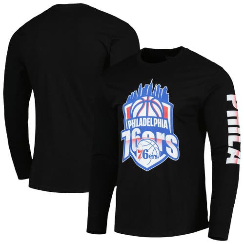 Unisex Stadium Essentials Black Philadelphia 76ers NBA Crest Long Sleeve T-Shirt