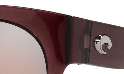 Costa Del Mar Coasta Del Mar Maya 55mm Polarized Cat Eye Sunglasses In Shiny Urchin/copper Polarized