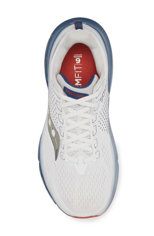 Shop Saucony Guide 17 Running Shoe In White/navy