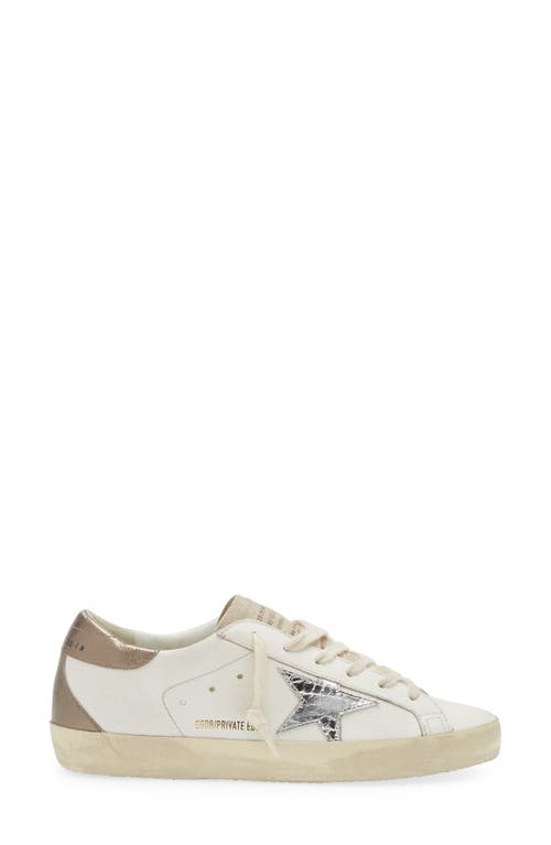 Shop Golden Goose Super-star Sneaker In White/silver