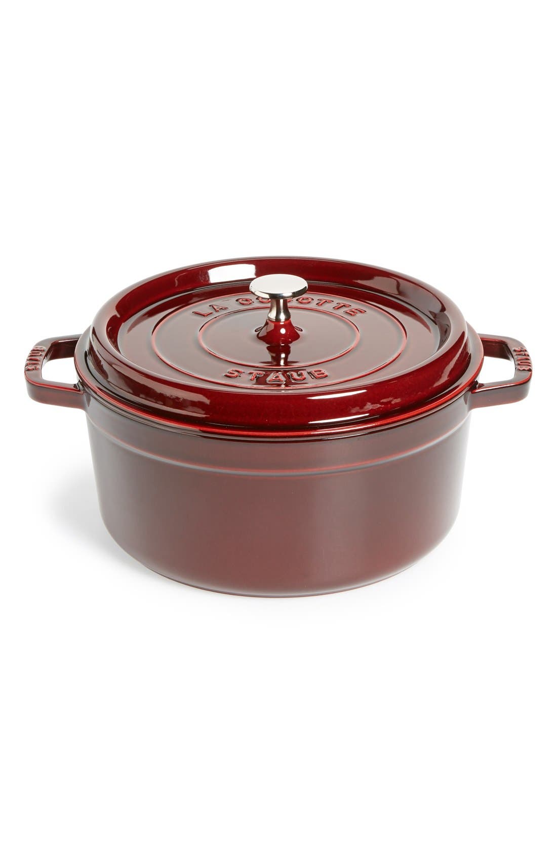 新発売 Staub 5?-quart 'Coq au Vin' Oval Dutch Ovens Cherry並行輸入