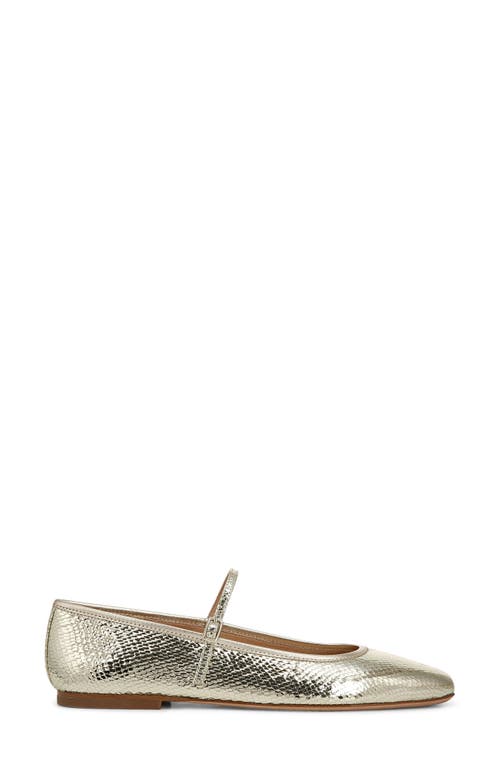 Shop Veronica Beard Ellie Mary Jane Flat In Platinum