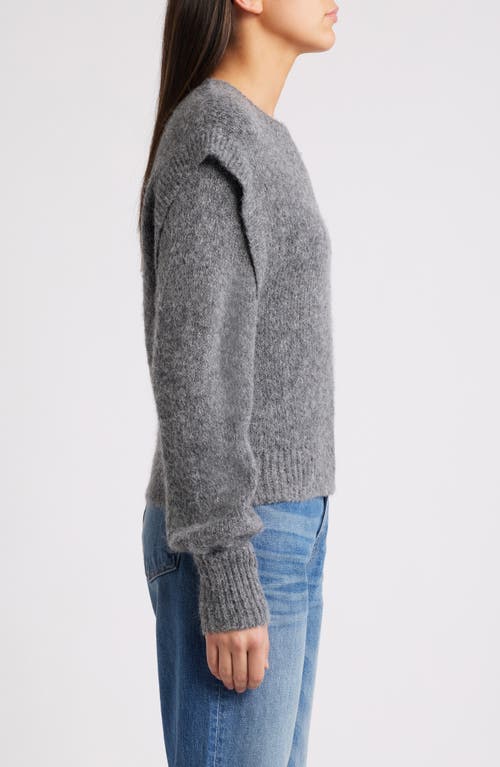 Shop Treasure & Bond Shoulder Detail Crewneck Sweater In Grey Dark Heather