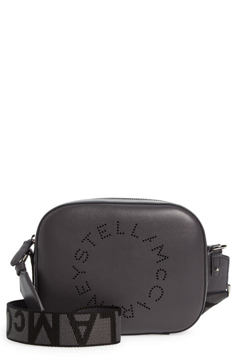 Small Perforated Logo Faux Leather Camera Bag