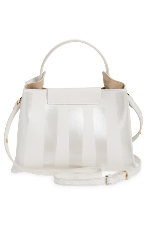 REE PROJECTS REE PROJECTS MINI ELIEZE METALLIC STRIPE LEATHER HANDBAG 