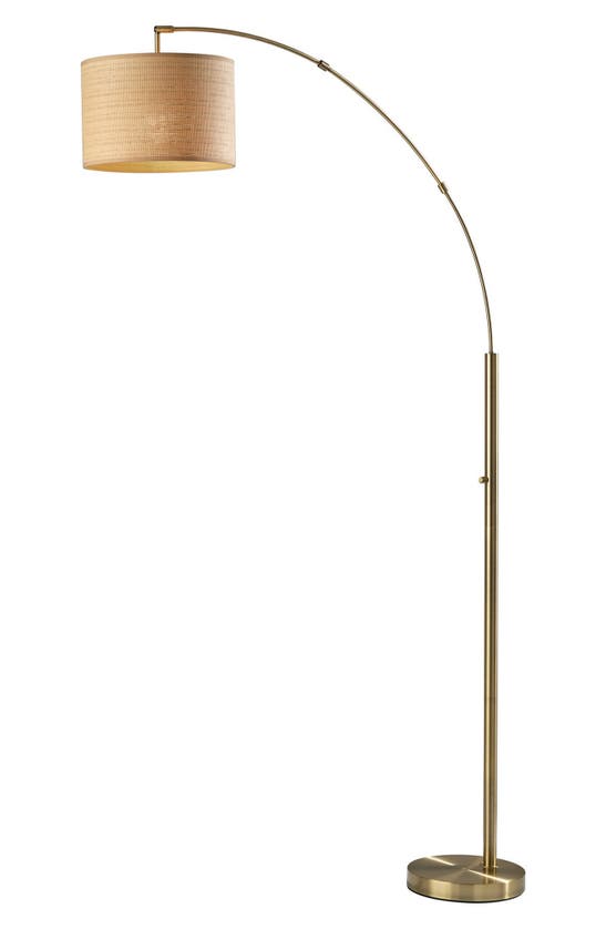 Adesso Lighting Bowery Arc Lamp In Antique Brass