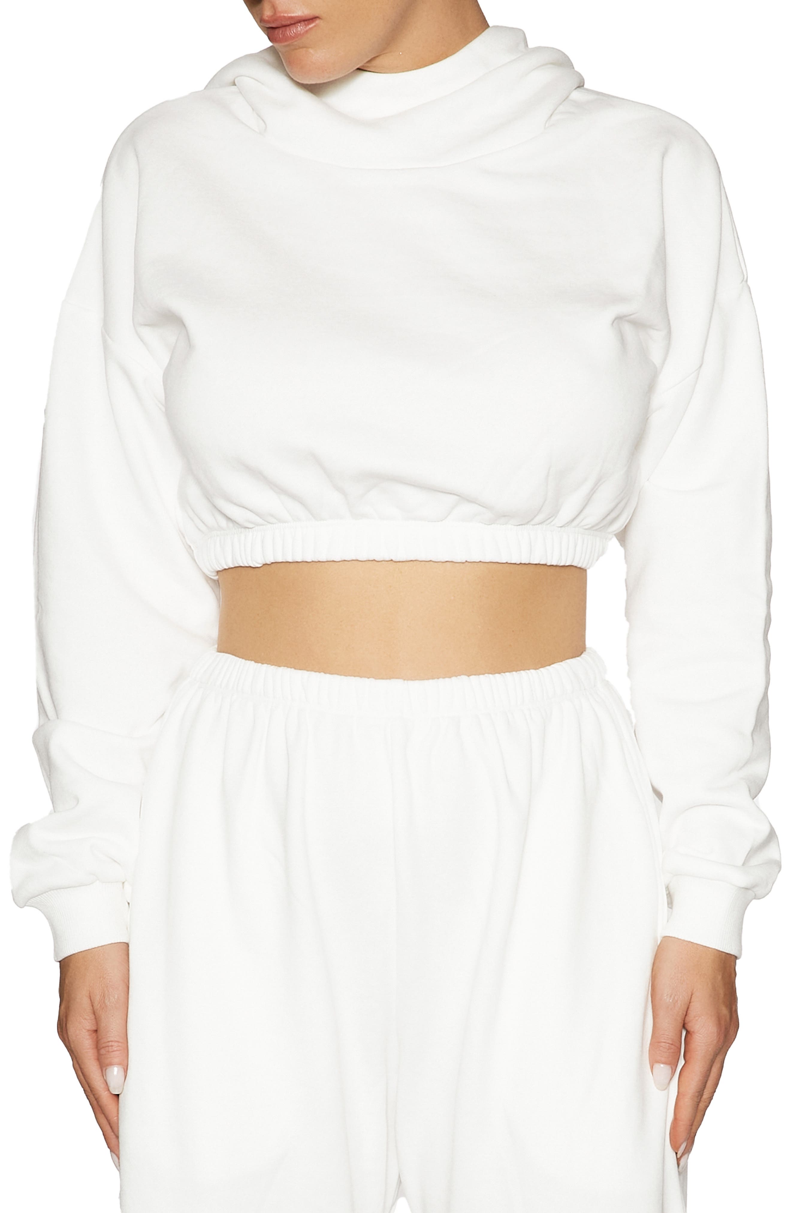 white long sweatshirt