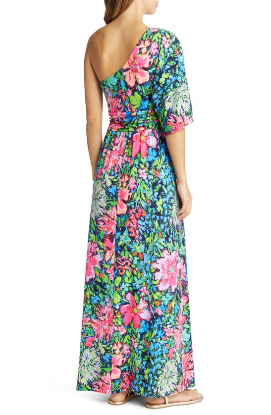 Lilly Pulitzer Niki One Shoulder Maxi Dress In Black | ModeSens