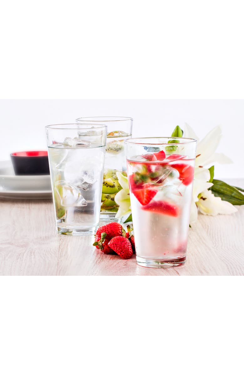 Fortessa Barca Set of 12 Highball Glasses, Alternate, color, Clear