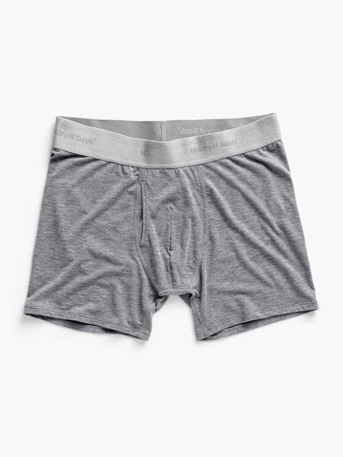 Ministry Of Supply Composite Merino Boxer Brief In Medium Grey Heather - Grey