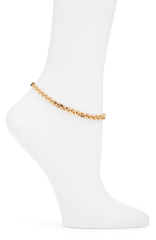 Nordstrom Wheat Chain Anklet in Gold at Nordstrom