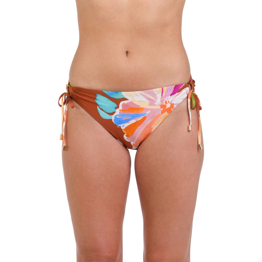 La Blanca Saharan Sands Adjustable Loop Hipster Bikini Bottoms In Cinnamon