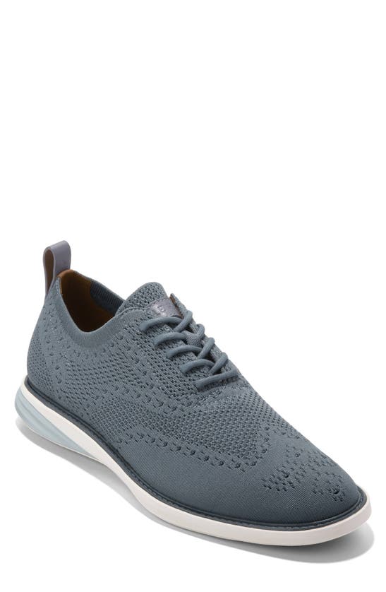 Shop Cole Haan Grand Evolution Stitchlite Oxford In Stormy Weather/ Ivory/