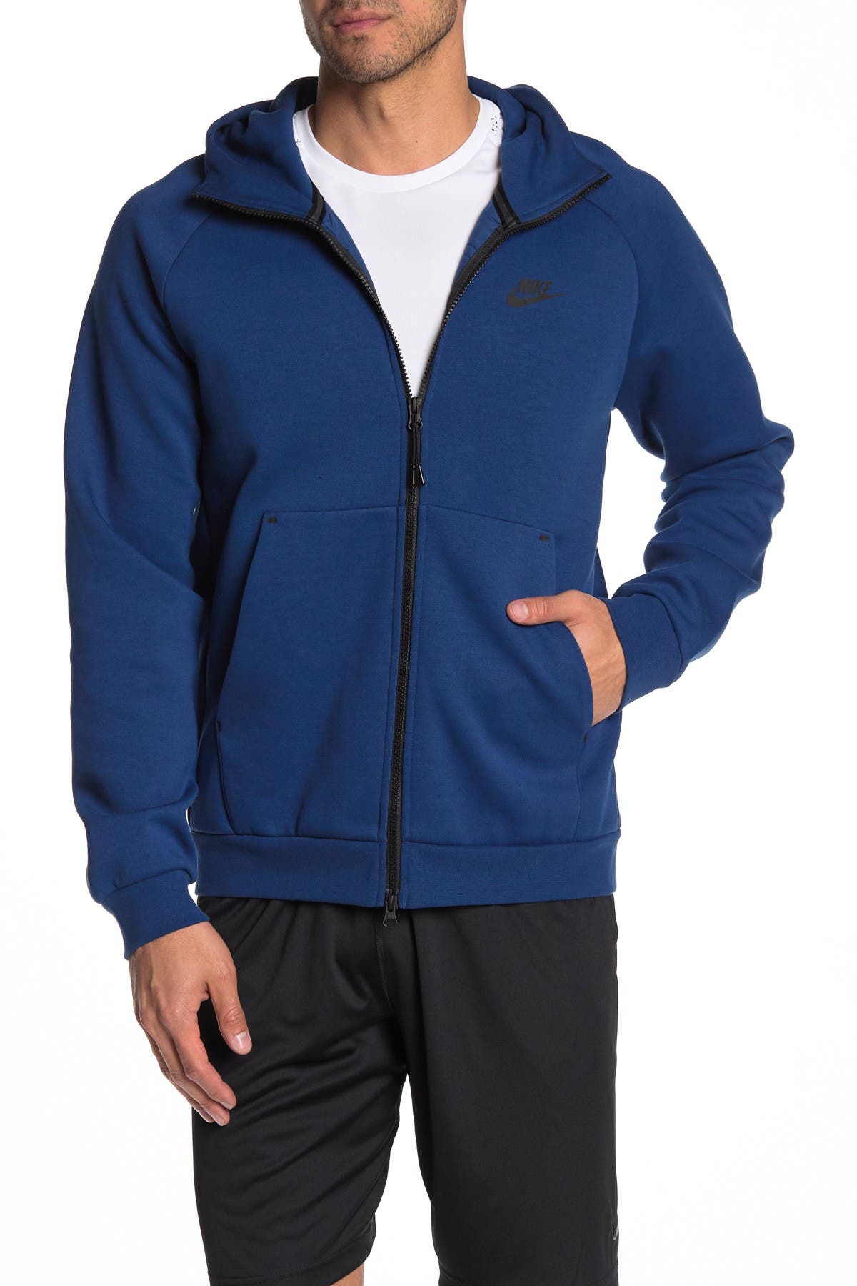 funnel collar hoodie