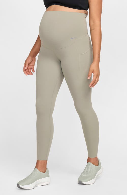 Shop Nike Zenvy Dri-fit High Waist 7/8 Maternity Leggings In Light Army