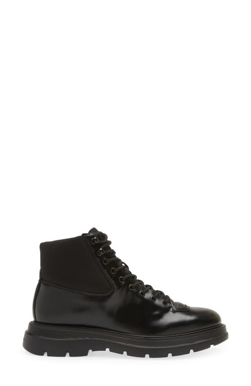 Stuart Weitzman Men's Adam Leather And Neoprene Combat Boots In Black