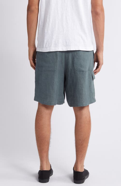 Shop Atm Anthony Thomas Melillo Linen Cargo Shorts In Black